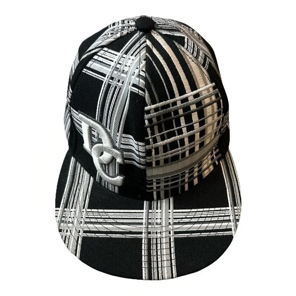 Washington DC Fitted Hip Hop Cap Size M Plaid Ultimate City Hunter Ultimate EUC